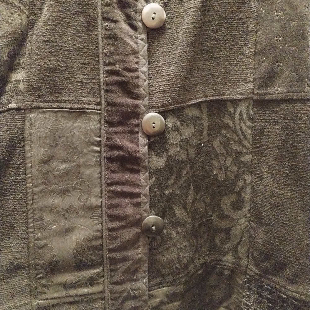 Vintage Black Flashback Patchwork Jacket Sz M - image 7